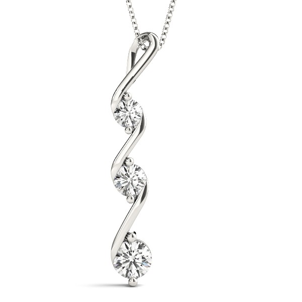 Prong Set Natural Diamond  Necklace