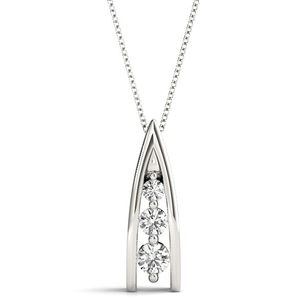 Prong Set Natural Diamond  Necklace