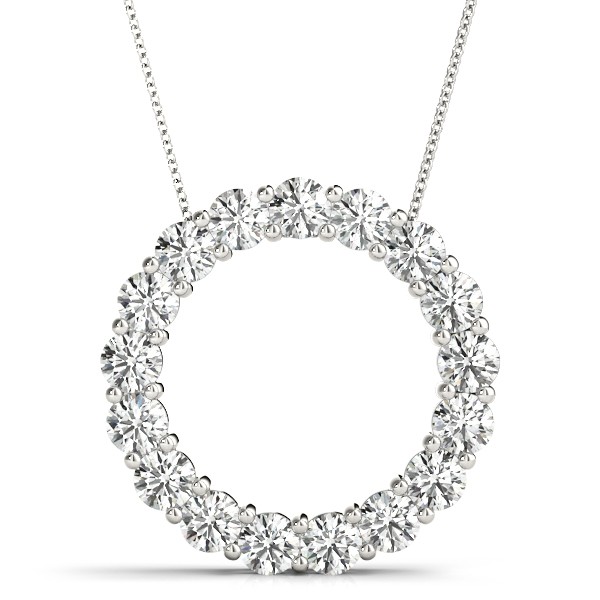 Prong Set Natural Diamond  Necklace