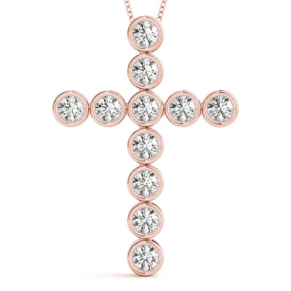 Vinzenz Natural Diamond Bezel Set  Necklace