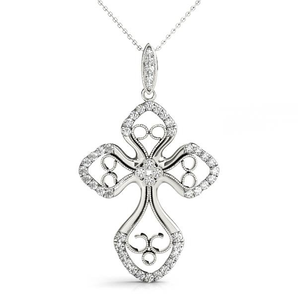 Pave Set Natural Diamond  Necklace