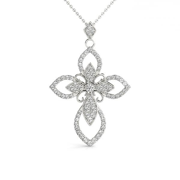 Pave Set Natural Diamond  Necklace