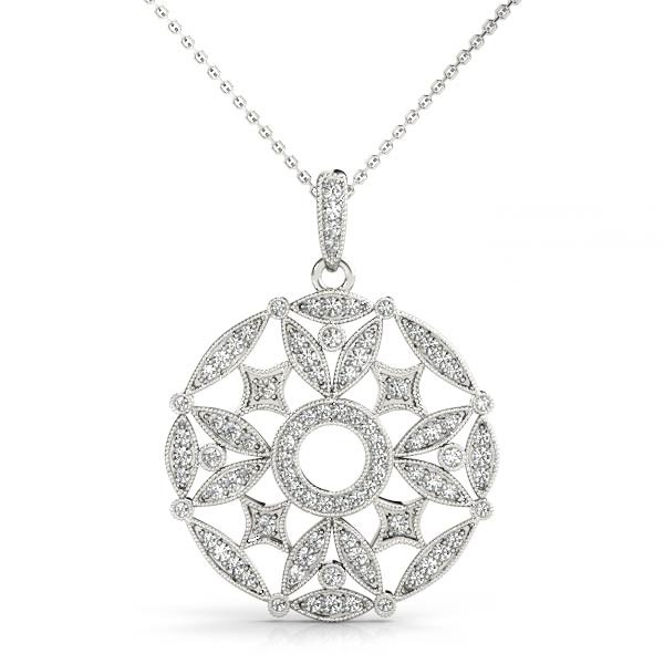 Prong Set Natural Diamond  Necklace