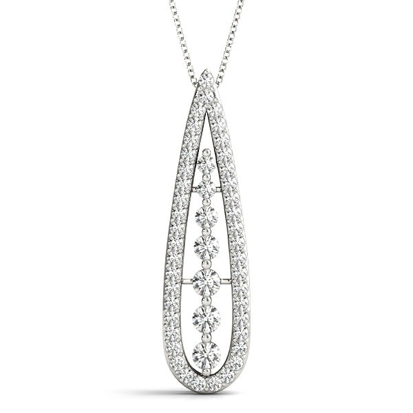 Pave Set Natural Diamond  Necklace