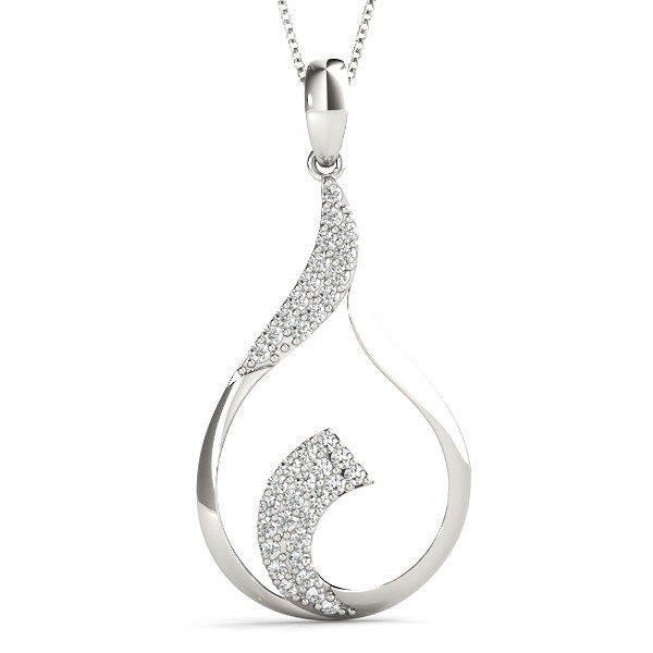 Prong Set Natural Diamond  Necklace