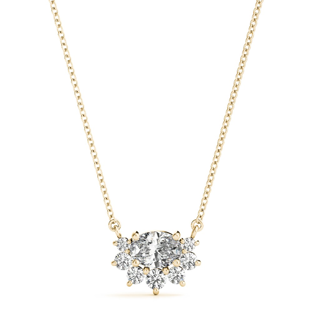 Prong Set Natural Diamond  Necklace