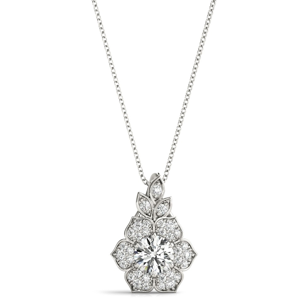 Bezel Set Natural Diamond  Necklace