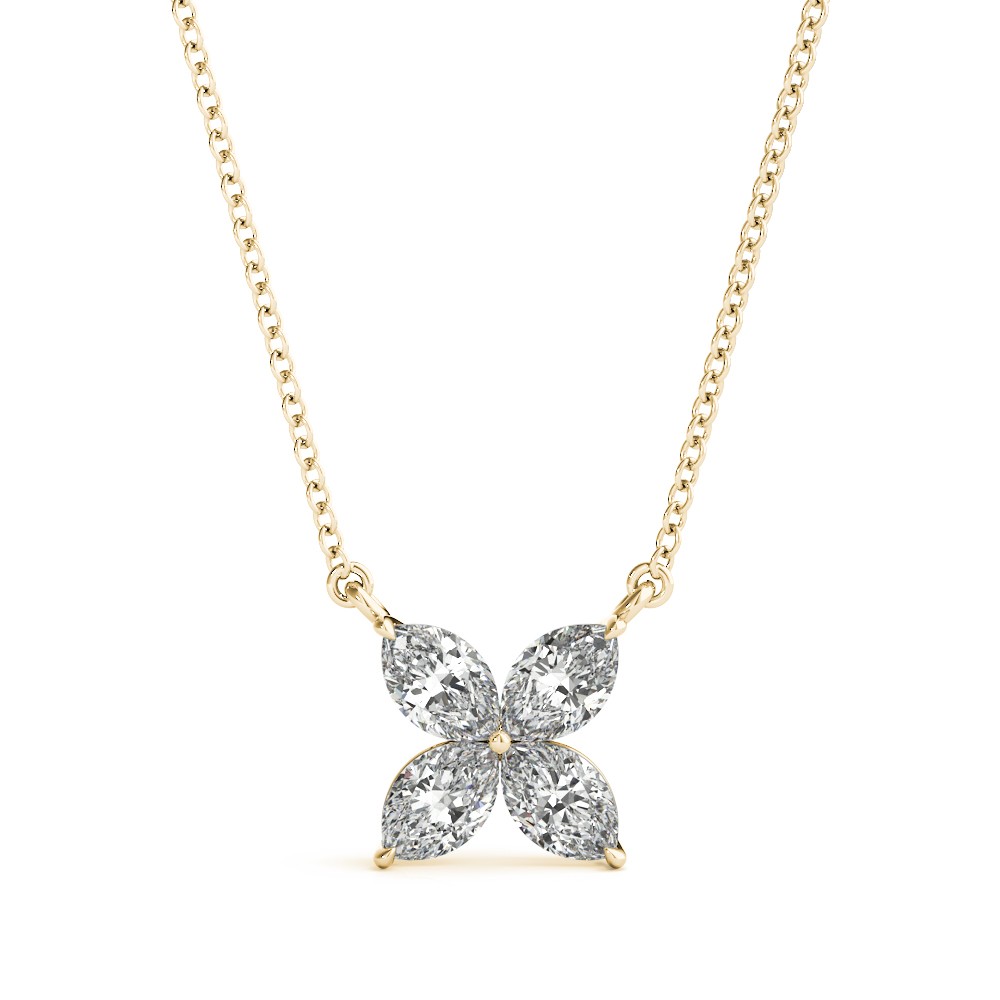 Prong Set Natural Diamond  Necklace