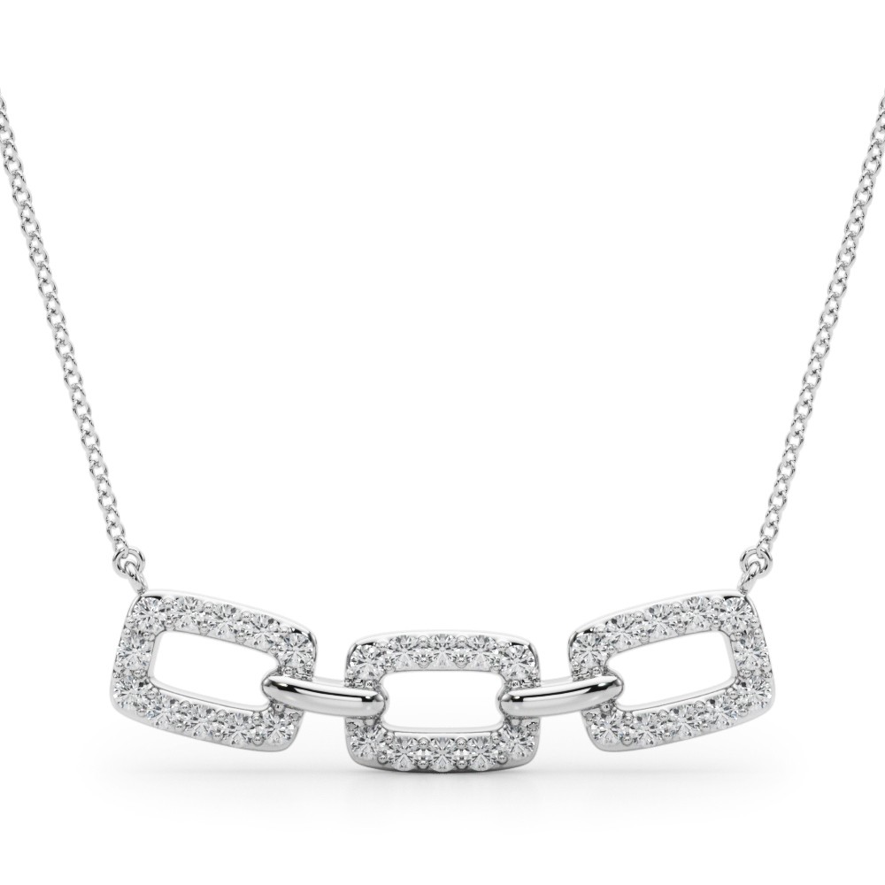Prong Set Natural Diamond  Necklace
