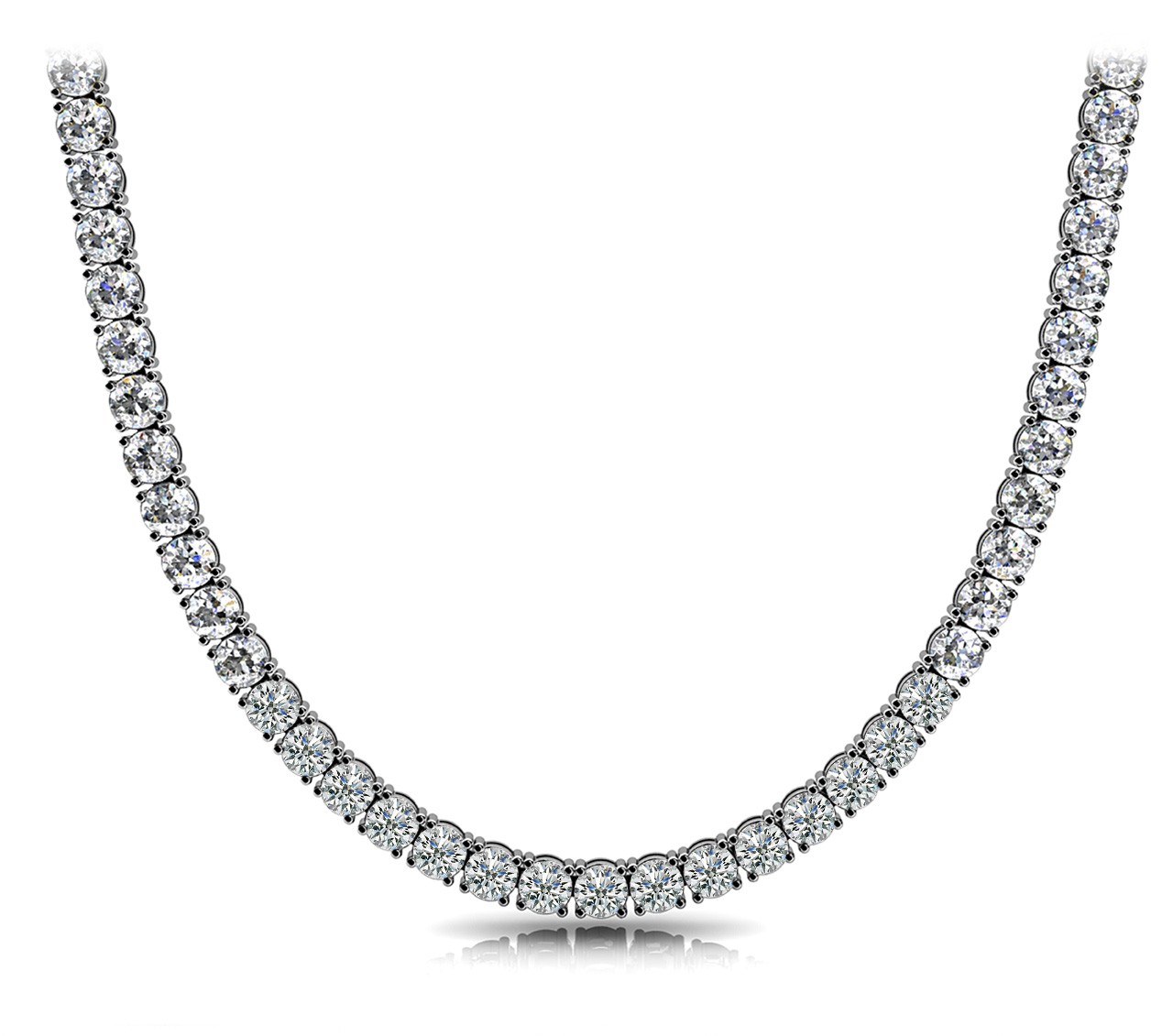 4 Prong Set Lab-Created Diamond  Necklace