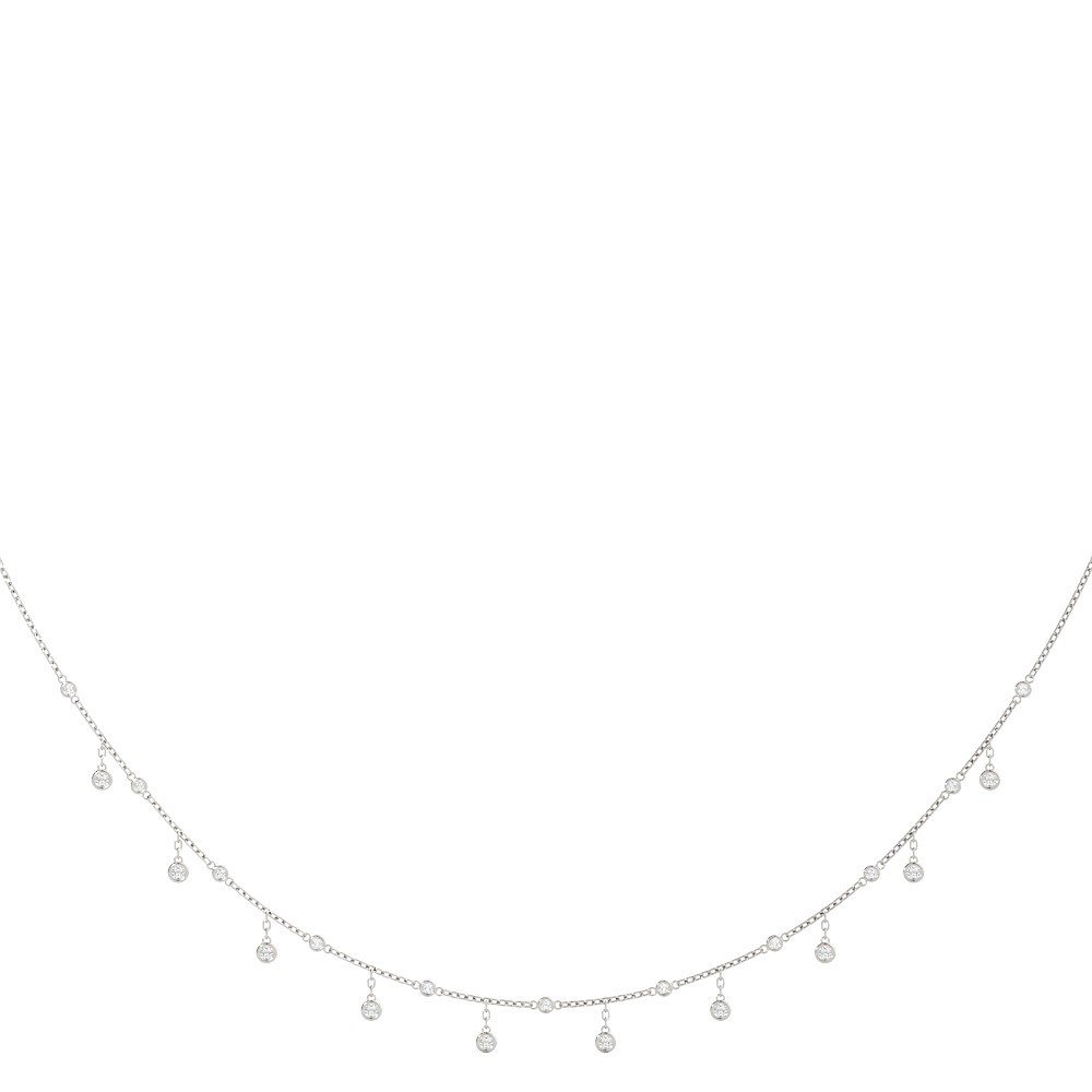 Bezel Set Lab-Created Diamond  Necklace