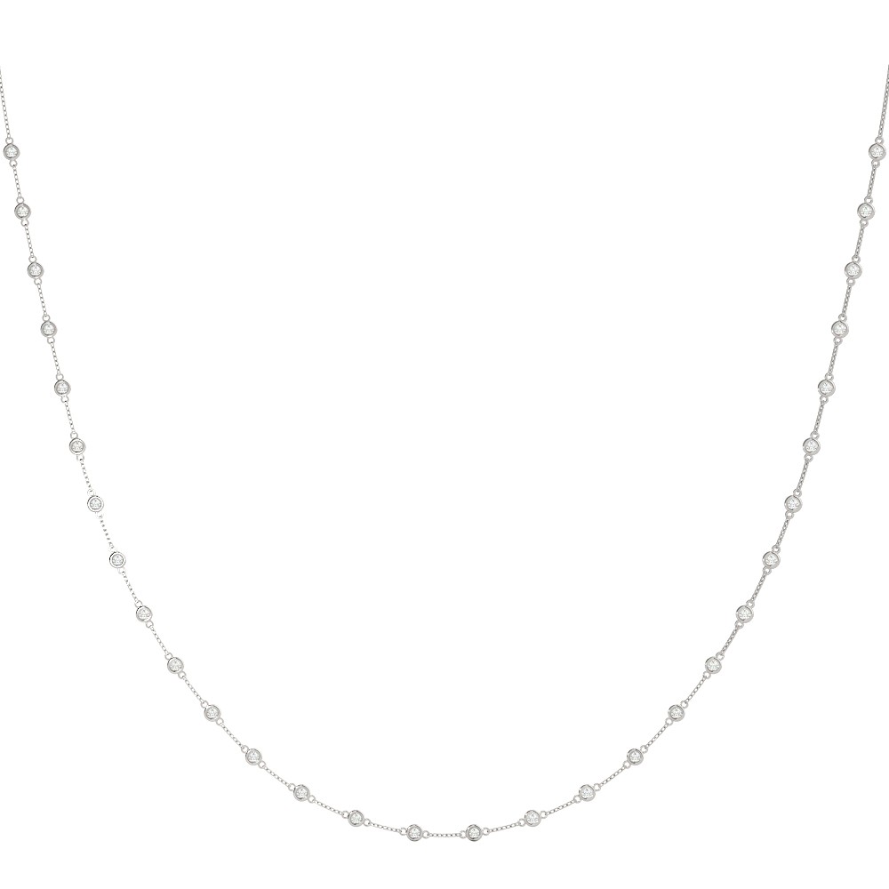 Bezel Set Lab-Created Diamond  Necklace