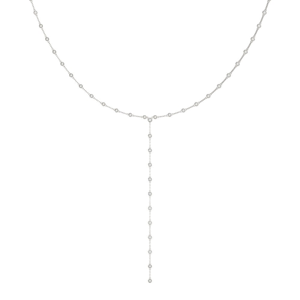 Bezel Set Lab-Created Diamond  Necklace