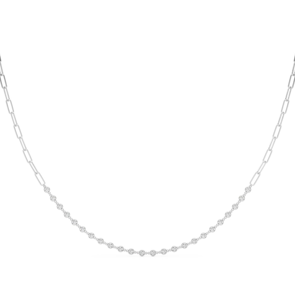 Bezel Set Lab-Created Diamond  Necklace