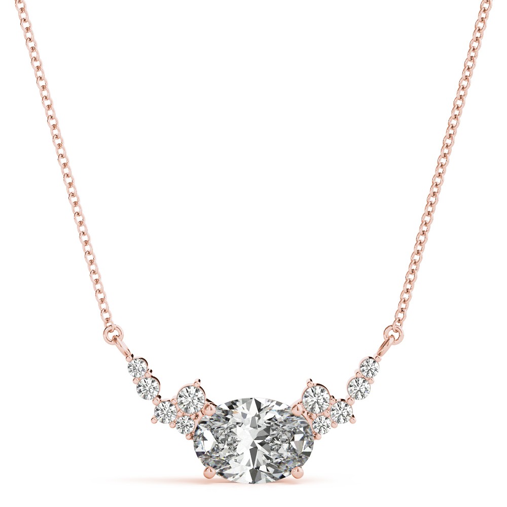 4 Prong Set Lab-Created Diamond  Necklace