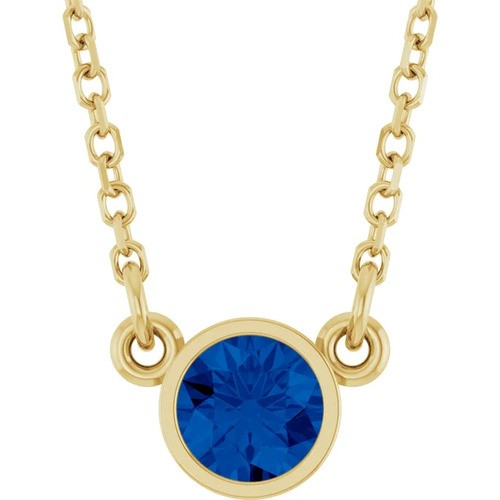 Pamelyn Blue Sapphire Bezel Set 