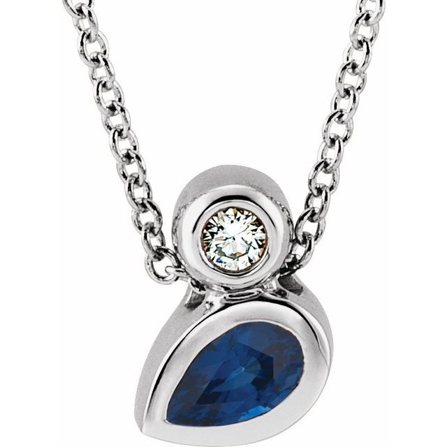 Pansie 0.33 Carat Blue Sapphire Bezel Set 