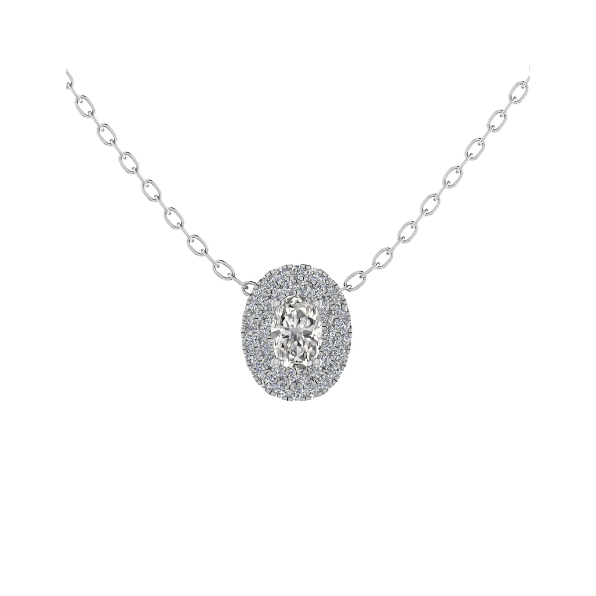 4 Prong Natural Diamond  Necklace