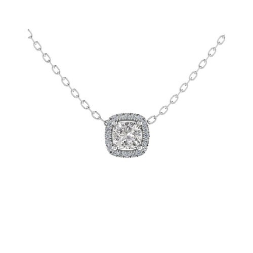 4 Prong Natural Diamond  Necklace