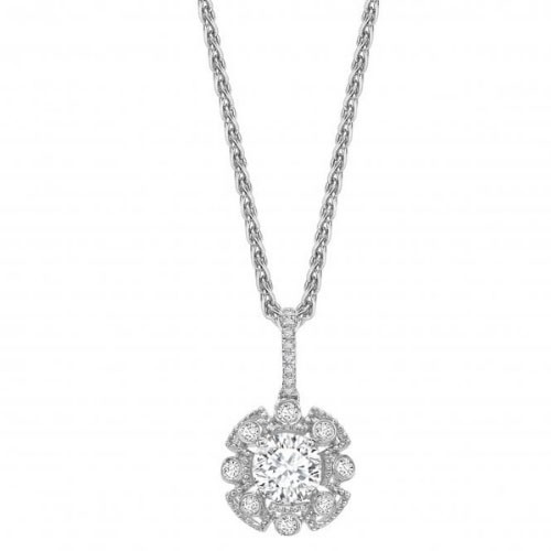 4 Prong 0.15 - 0.75 Carat Natural Diamond  Necklace