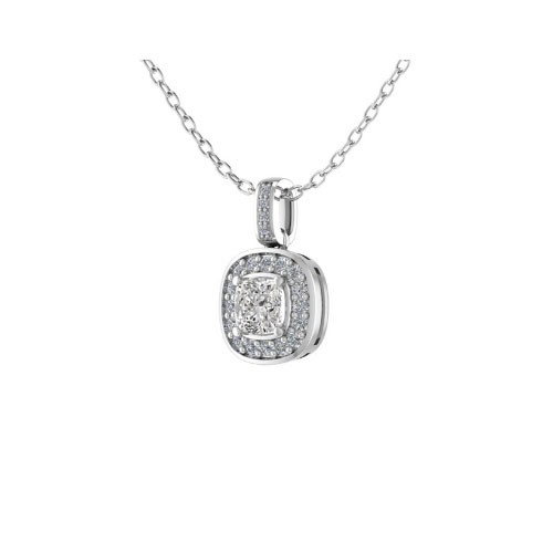 4 Prong Natural Diamond  Necklace