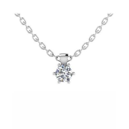 Tyron Natural Diamond 6 Prong  Necklace