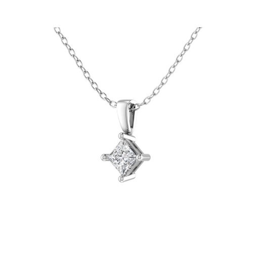 Quinna Natural Diamond 4 Prong  Necklace