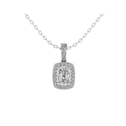 4 Prong Natural Diamond  Necklace