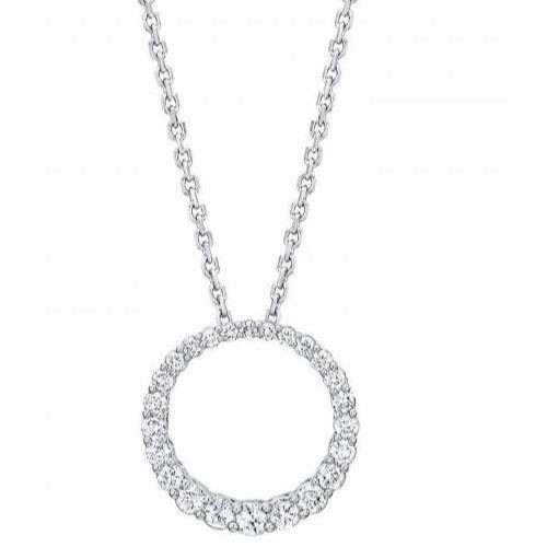 Shared Prong 0.50 Carat Natural Diamond  Necklace