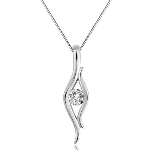 0.07 Carat Natural Diamond  Necklace
