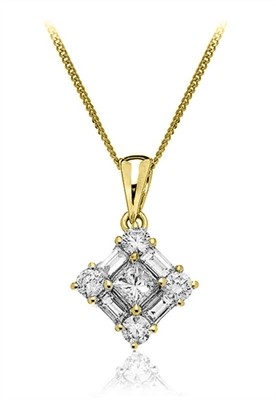 Tulun Natural Diamond 4 Prong  Necklace