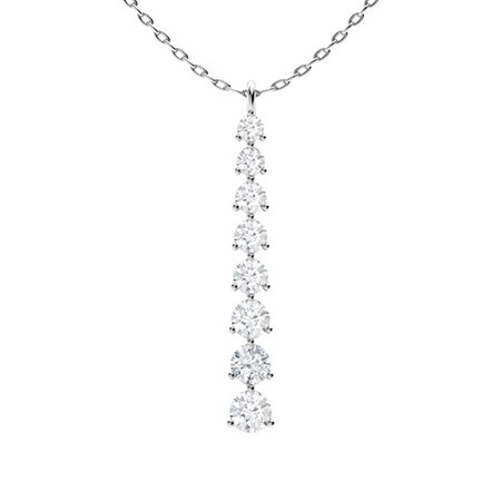 3 Prong 0.50 - 1.00 Carat Natural Diamond  Necklace