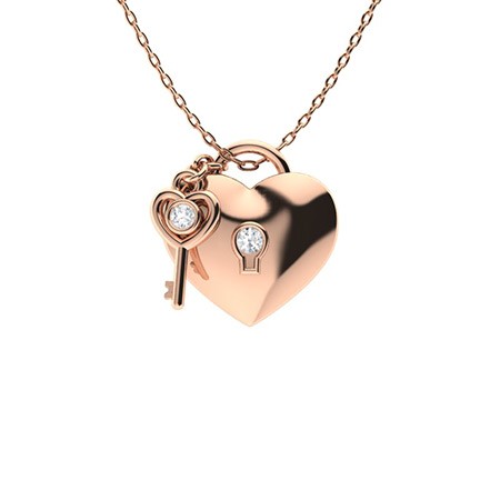 Thornly Natural Diamond Bezel Set  Necklace