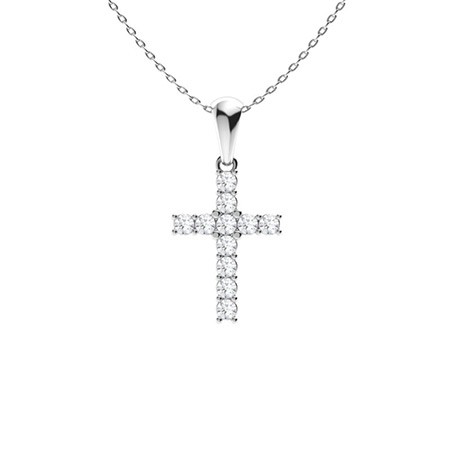 4 Prong Natural Diamond  Necklace