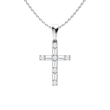 4 Prong Natural Diamond  Necklace