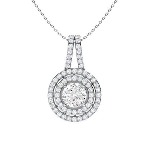 4 Prong 0.50 Carat Natural Diamond  Necklace