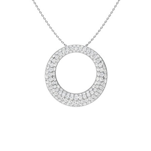 Pave Set 0.15 Carat Natural Diamond  Necklace