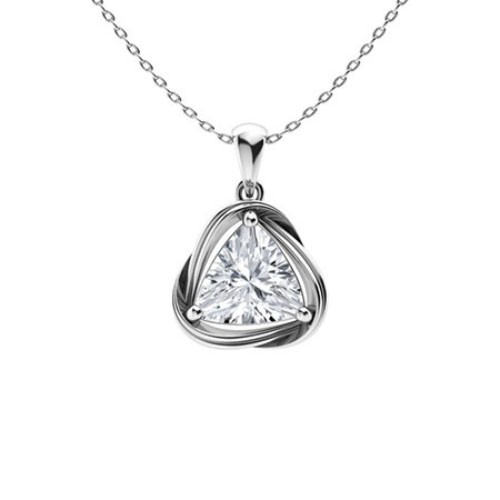 3 Prong 0.90 - 1.10 Carat Natural Diamond  Necklace