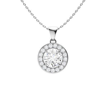 4 Claw Set 1.30 Carat Moissanite  Necklace