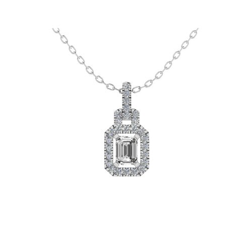 4 Prong Natural Diamond  Necklace