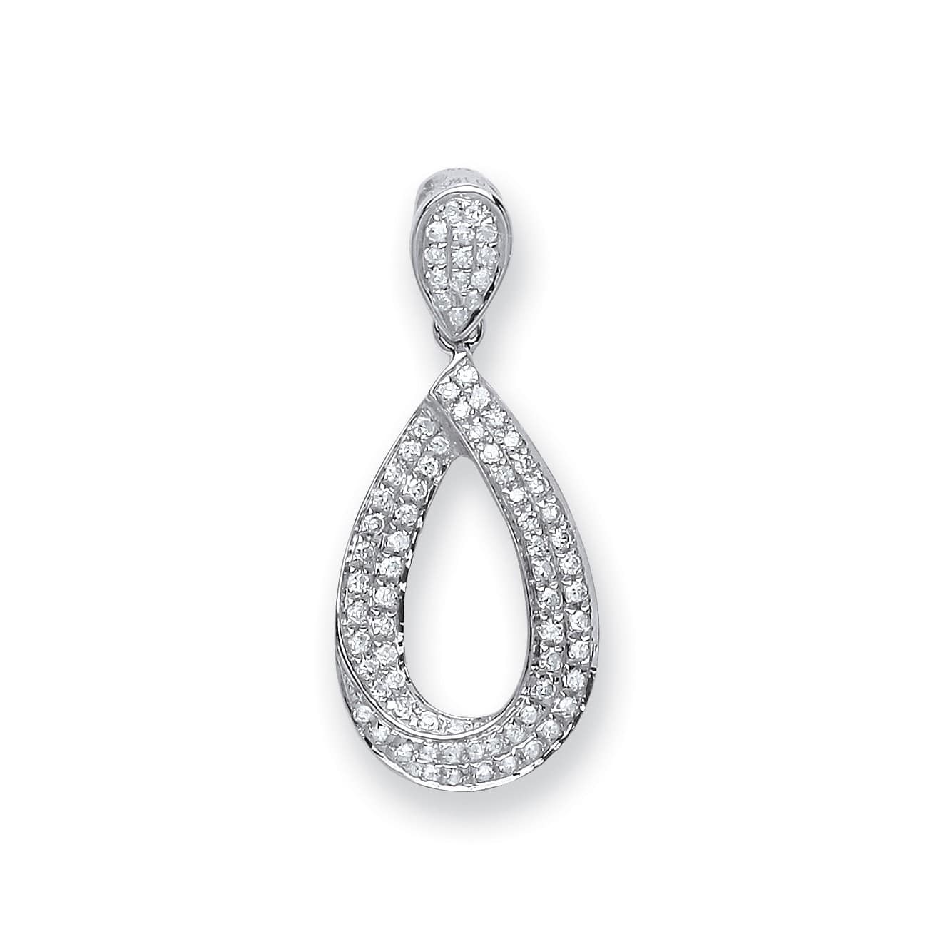 Pave Set 0.20 Carat Natural Diamond  Necklace