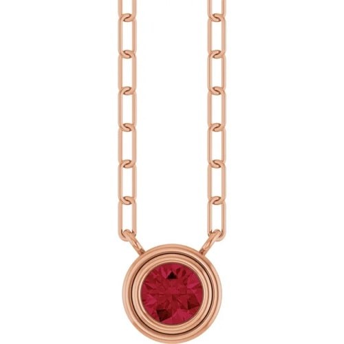 Pemba Natural Ruby Bezel Set 