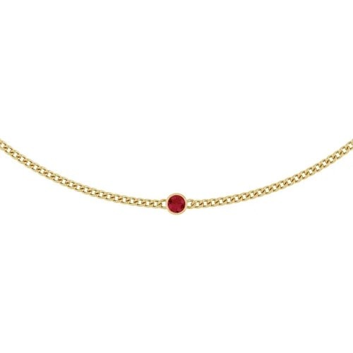 Penha Lab Grown Ruby Bezel Set 