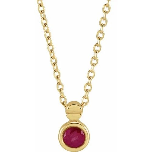 Pavana Natural Ruby Bezel Set 