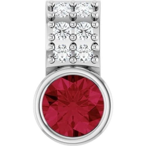 Perenelle 0.40 Carat Natural Ruby Bezel Set 