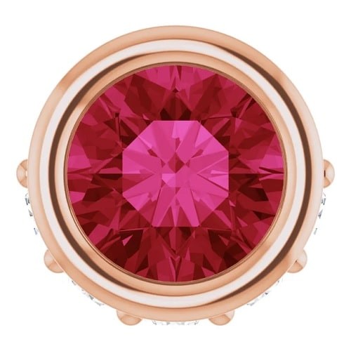 Perin Natural Ruby Bezel Set 