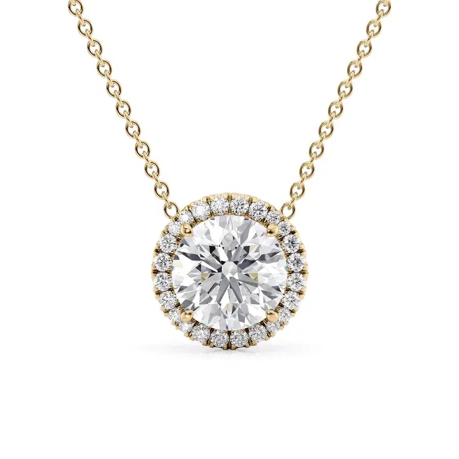 Tisha Natural Diamond 4 Prong  Necklace