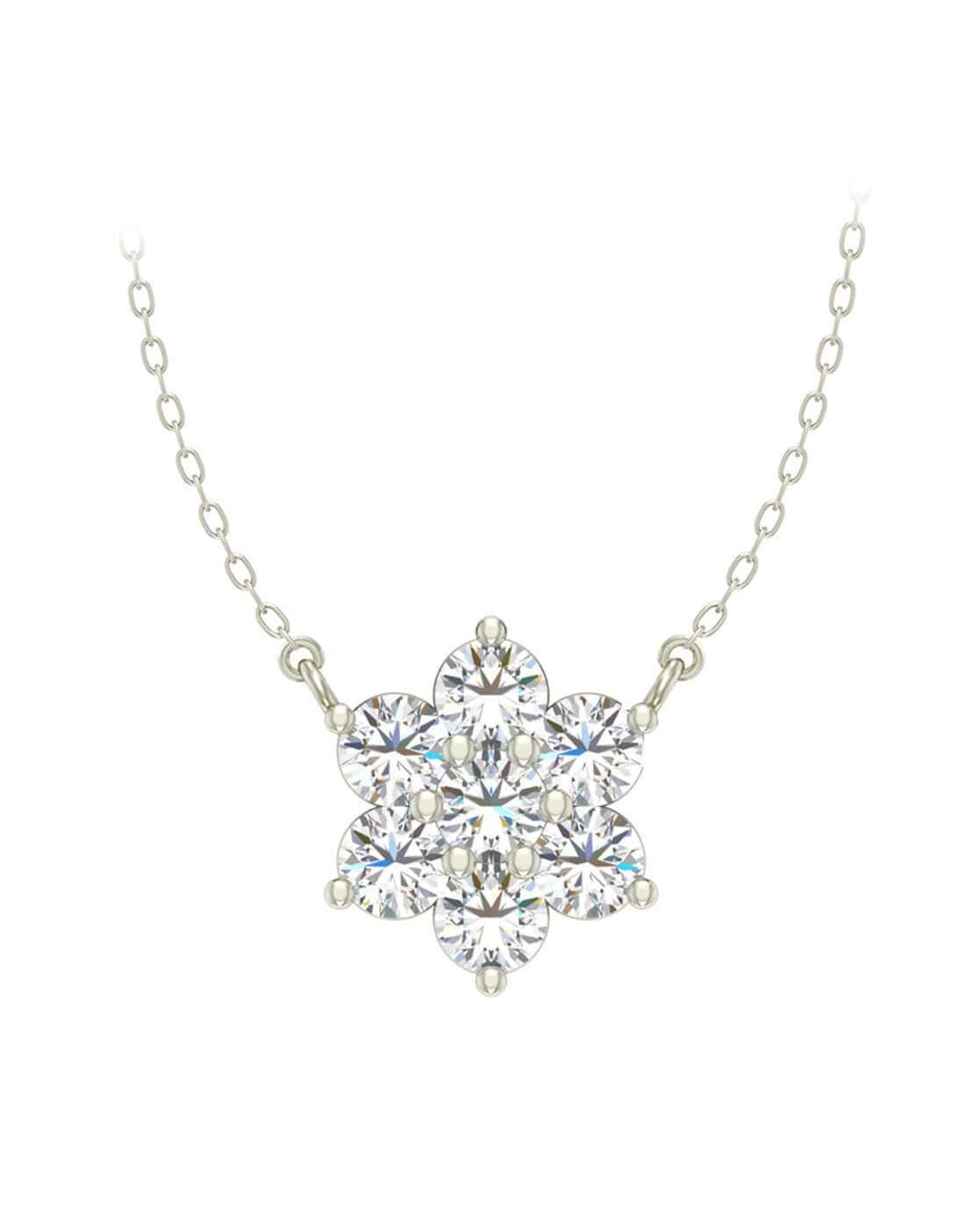 Timbre Natural Diamond Prong Set  Necklace