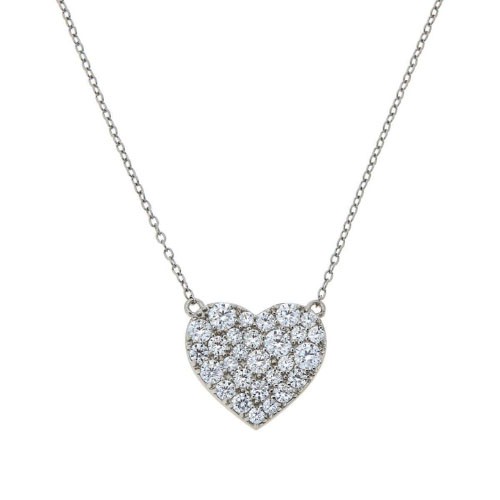 Pave Set 0.32 Carat Natural Diamond  Necklace
