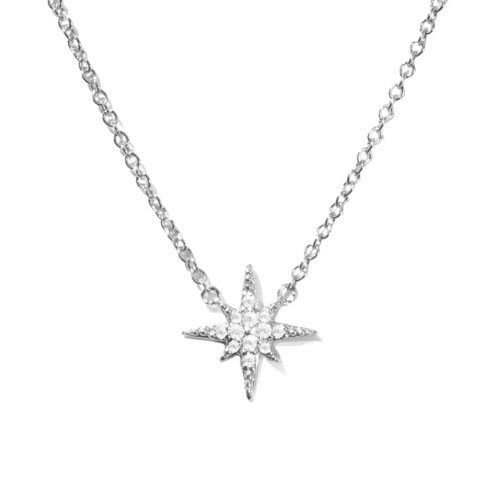 Pave Set 0.17 Carat Natural Diamond  Necklace